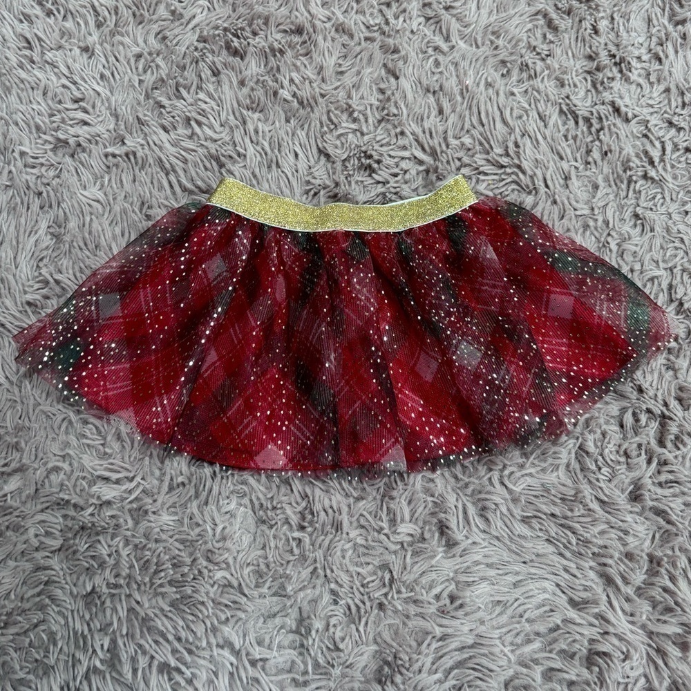 Holiday Time Baby Girl Red Plaid Tutu Skirt